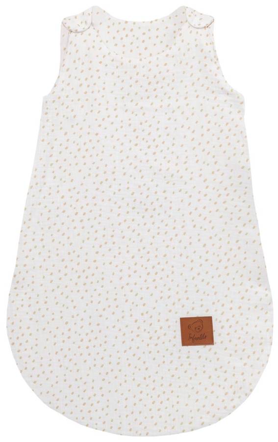 Celoročný mušelínový spací vak Adoli  Baby soft DOTS  TOG 2,5 - bielá