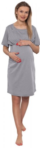 Těhotenská košile ke kojení - Šedá - vel. S L/XL