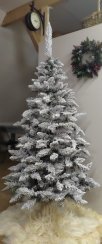 Vianočný stromček Sosna zasnežený biely 220 cm SKLADOM