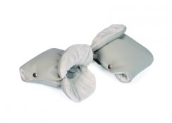 Kožené rukavice na kočárek Tesoro - Light grey/grey