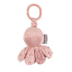 NATTOU Chobotnička vibračná na C krúžku dusty pink 20 cm Lapidou