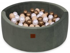 Suchý bazén s VELVET míčky - Khaki/béžové míčky