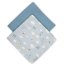 Canpol babies Mušelínová plienka BONJOUR PARIS 2 ks 70x70 cm modrá
