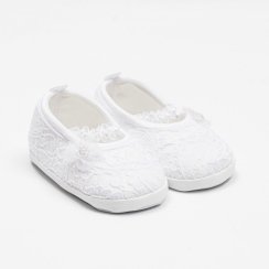 Dojčenské krajkové baletky capačky New Baby biela 3-6 m 3-6 m