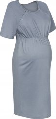 Tehotenská košeľa na dojčenie - Sivá - veľ. L/XL