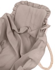 Letná deka s vankúšikom mušelín béžová