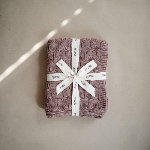 Mushie pletená detská deka z organickej bavlny