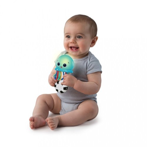 BABY EINSTEIN Hračka hudobná a svetelná Ocean Glow Sensory Shaker™ 0m+