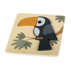 Dřevěné puzzle malé, Toucan