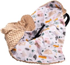 Infantilo deka s kapucňou do autosedačky - Les cappucino