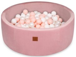 Suchý bazén s VELVET míčky - Starorůžový/růžové míčky