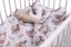 Hniezdočko pre bábätko INFANTILO 5 dielny komplet bunny star - béžová minky