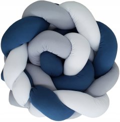 Mantinel INFANTILO cop - Tmavě modrý/bílý/tmavě šedý 210 cm