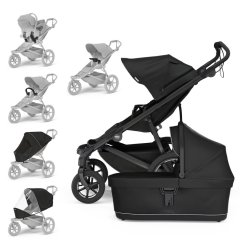 THULE Kočík Urban Glide 4-wheel Black/Black set XXL