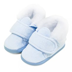 Dojčenské zimné capačky New Baby modré 0-3 m 0-3 m