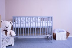Detská postieľka New Baby BASIC sivá