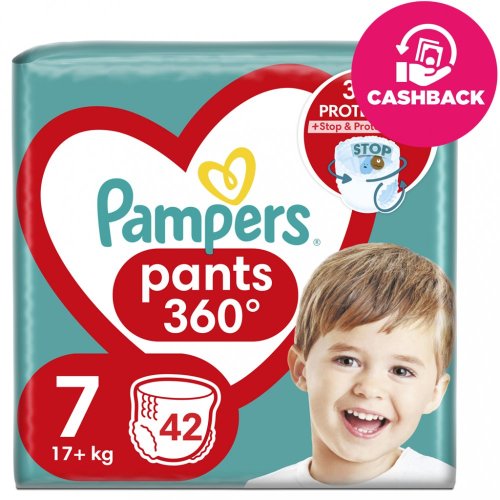 PAMPERS Nohavičky plienkové Pants veľ. 7, 42 ks, 17kg+