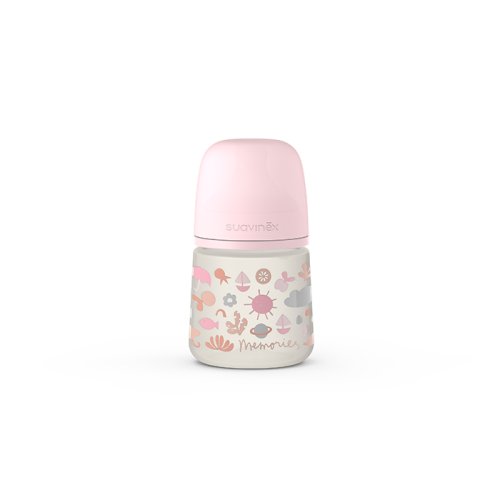 SUAVINEX | Dojčenská fľaša 150 ml S MEMORIES - ružova