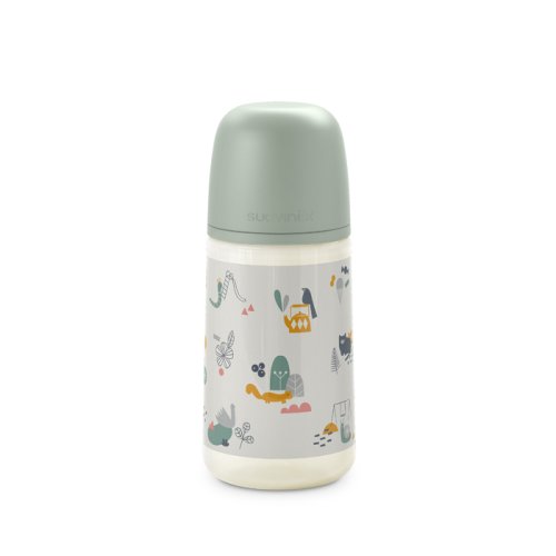 SUAVINEX | Dojčenská fľaša 270 ml M Walk - zelená