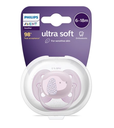 Philips AVENT Cumlík Ultrasoft Premium 6-18m fialová 1 ks