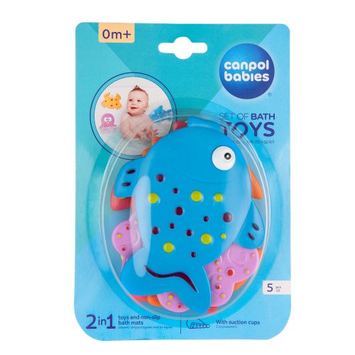 Canpol babies Hračky do kúpeľa s prísavkami farebný oceán (5 ks)
