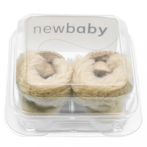 Dojčenské zimné semiškové capačky New Baby 3-6 m svetlo hnedé 3-6 m