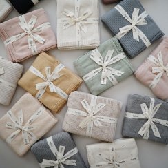 Mushie pletená detská deka z organickej bavlny