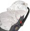 Infantilo deka s kapucňou do autosedačky - Vláčiky mäta