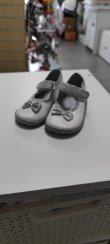 Dětská sandálková obuv - stříbrná/mašle