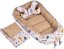 Hnízdečko pro miminko INFANTILO s polštářkem a dekou les capuccino
