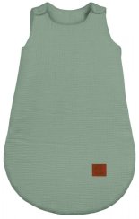 Celoročný mušelínový spací vak Baby soft  TOG 2,5 - zelený záliv
