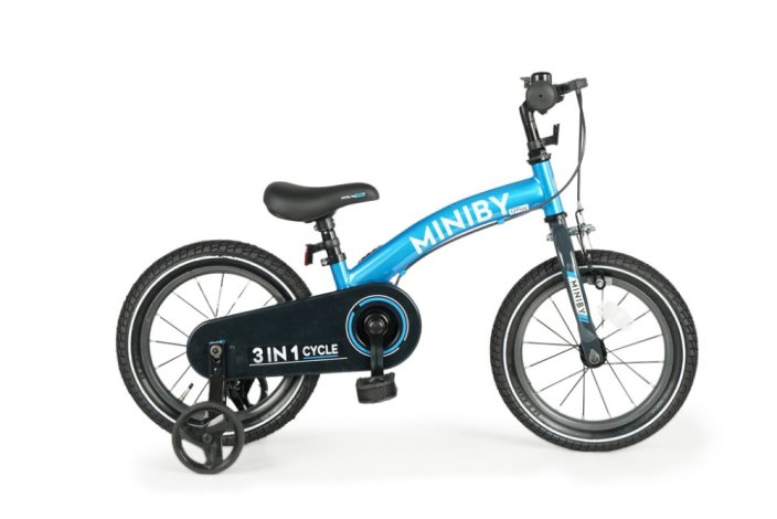 QPLAY Bicykel Miniby 3v1 Blue, vek 2 - 8 rokov