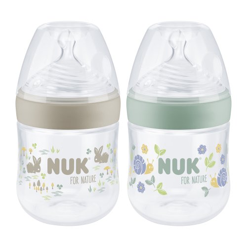 NUK Fľaša dojčenská For Nature s kontrolou teploty, zelená 150 ml