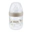 NUK Fľaša dojčenská For Nature s kontrolou teploty, hnedá 150 ml
