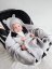 Infantilo mušelínová deka s kapucí do autosedačky sivá