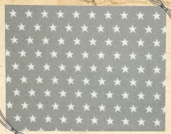 Farebná FLANELOVÁ plienka 70x80cm - Biele hviezdy na sivom