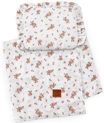 Letní deka s polštářkem mušelín - Little flowers