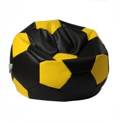 Sedací vak lopta 100x100 cm čierno-žltá