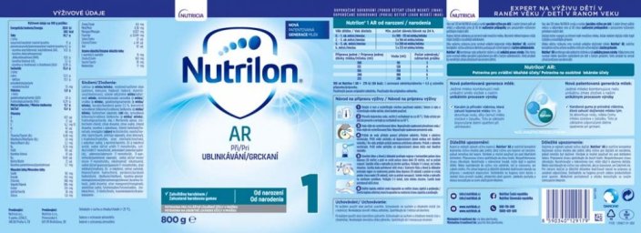 6x NUTRILON 1 AR špeciálne počiatočné mlieko 800 g, 0+
