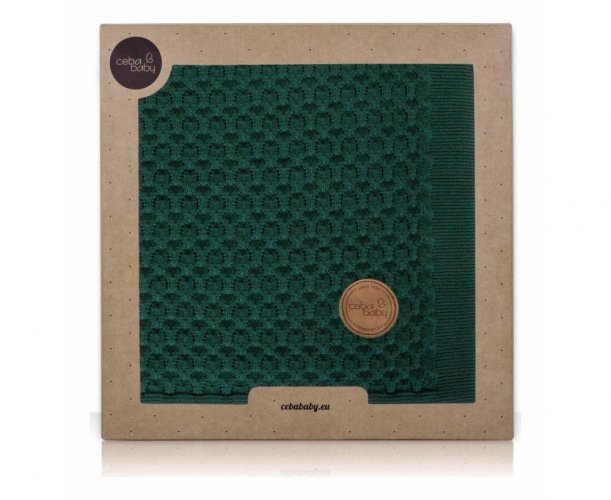 CEBA Deka pletená v darčekovom balení 90x90 Vlny Emerald