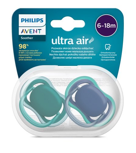 Philips AVENT Cumlík Ultra air neutral 6-18m chlapec modrá 2ks