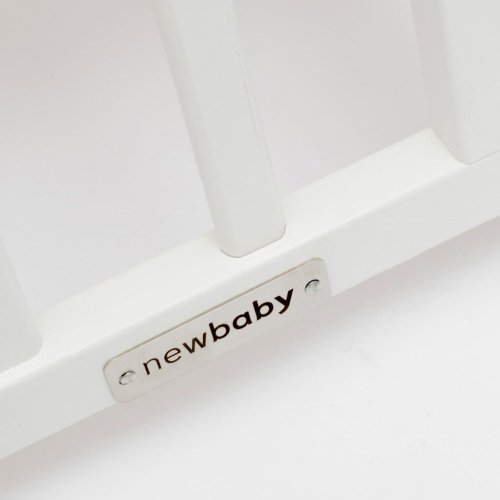 Detská postieľka New Baby POLLY so sťahovacou bočnicou bielo-sivá
