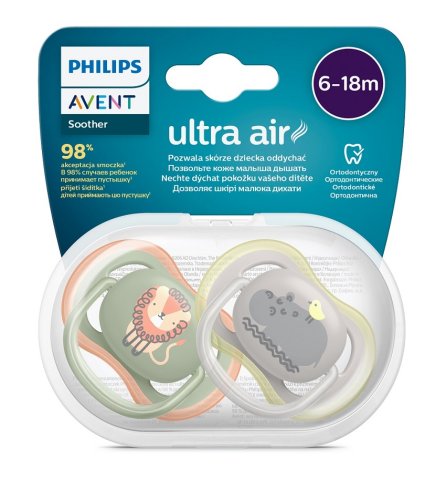 Philips AVENT Cumlík Ultra air obrázok 6-18m chlapec (lev) 2 ks