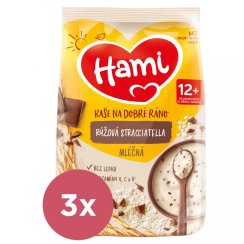 3x HAMI Kaša mliečna ryžová stracciatella 3x 210 g