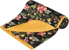 Letní deka z dvojité bavlny květiny hořčicová