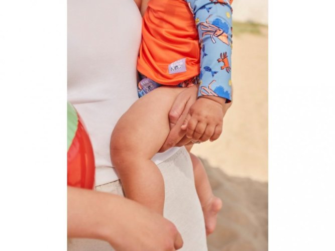 BAMBINO MIO Tričko detské do vody s rukávom, UPF 40+, Wave, 7-9 kg -6-12 m