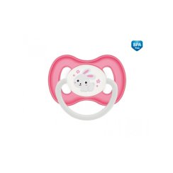 Canpol babies Silikónový cumlík s ortodontickou špičkou 6-18m BUNNY&COMPANY ružový