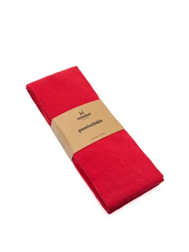 EGIFA detské hladké elastické pančušky s vysokým (98%) podielom bavlny - Červená