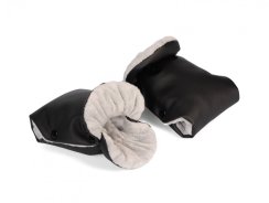 Kožené rukavice na kočárek Tesoro - Black/grey