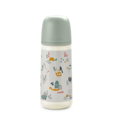 SUAVINEX | Dojčenská fľaša 360 ml L Walk - zelená